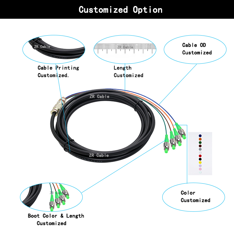 1 2 4 6 8 12 Core Outdoor SM MM OM3 FTTH Waterproof Pigtail Cable SCAPC SC/APC SC FC LC UPC APC Waterproof Pigtail Fiber Optic