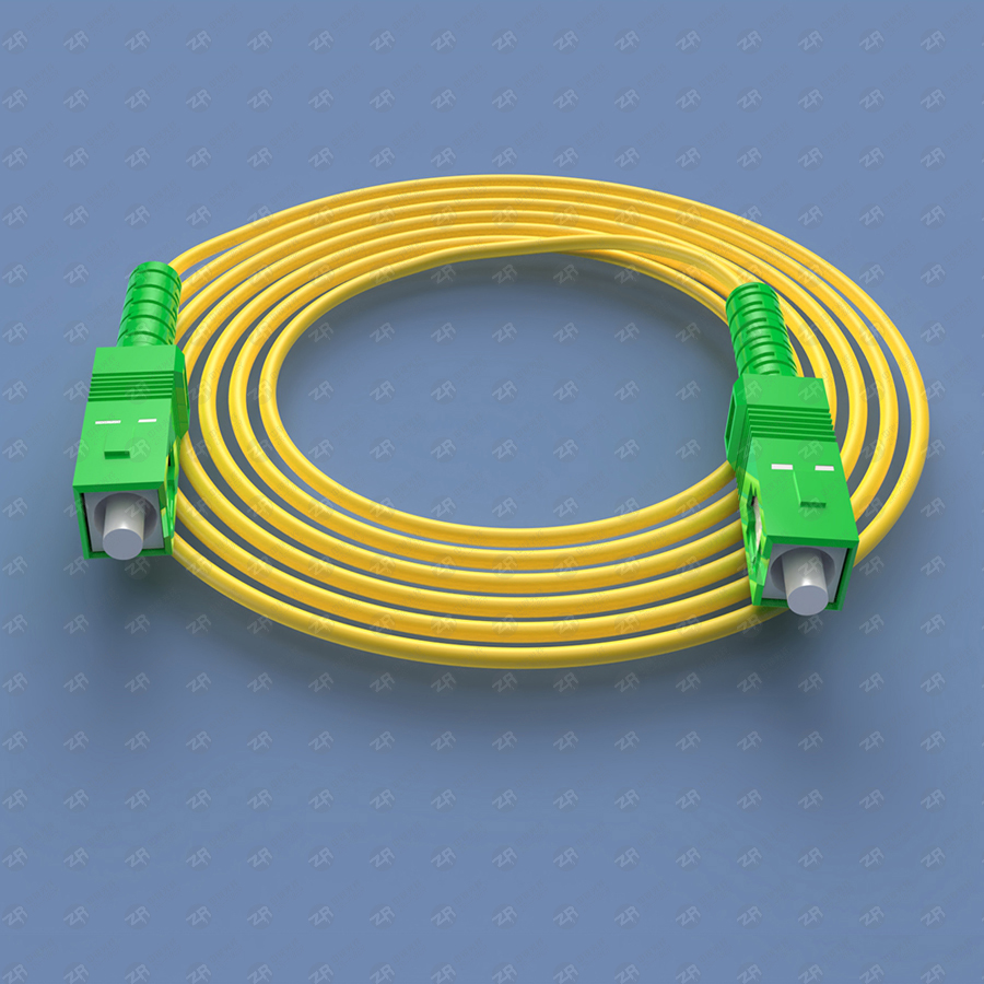 OS2 SC APC to SC APC Simplex Fiber Patch Cable