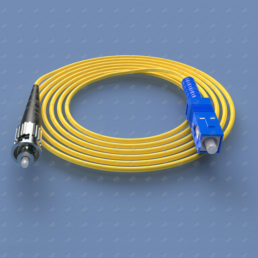 OS2 ST UPC to SC UPC Simplex Fiber Patch Cable