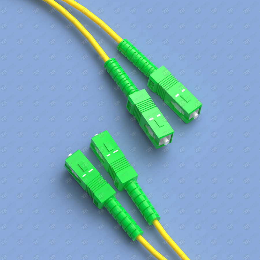 OS2 SC APC to SC APC Duplex Fiber Patch Cable