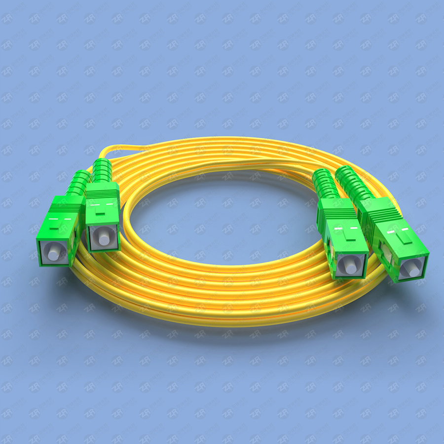OS2 SC APC to SC APC Duplex Fiber Patch Cable